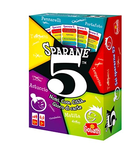 GOLIATH Sparane 5, Name 5, 926349.006 Board Game, Card Game and Questions for the Family Ages Twelve and Up, Multicoloured, 926349.006
