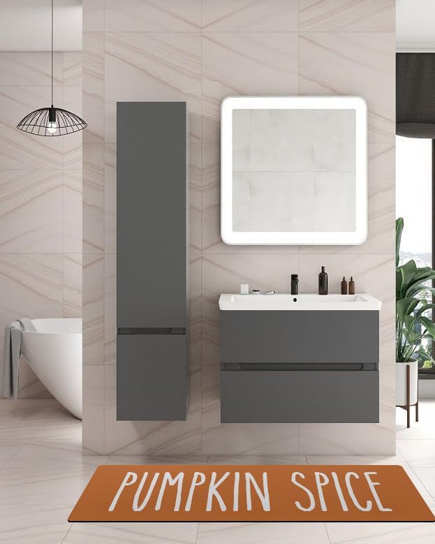 Miniatura 2 de Tapete de baño de calabazas naranjas para bañera, antideslizante, de secado rápido y absorbente, de tierra de diatomeas, tapete lavable de cocina,