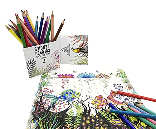 Parrot Premier 72Ct Wooden Colored Pencils, Soft Core, Triangular-Shaped, Pre-Sharpened, For Artists, Adult & Kids Coloring Book, Perfect For Drawing, Coloring, Blending, And Shading #TOP2