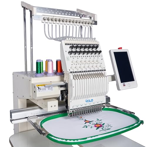 Embroidery Machine, Commercial Embroidery Machine with 15 Needles,20x14