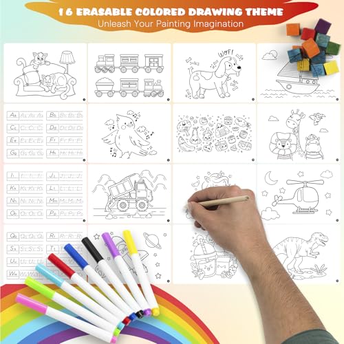 Acessorz MBB001 2 Pack Montessori Busy Book Board For Toddlers 1-3, Colorful Scratch Paper Art Set For Kids, Preschool Educational Learning Activities Book Autism Sensory Travel Toys thumb #2