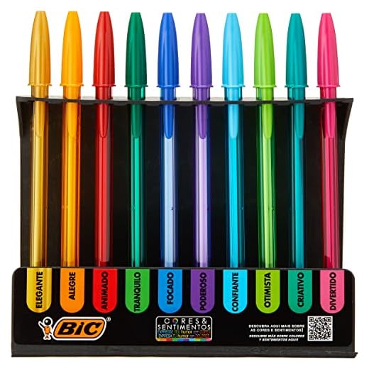 Caneta Esferográfica, Bic, Cores E Sentimentos, Cartela com 10