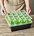 Burpee SuperSeed Seed Starting Tray | 16 XL Cell | Reusable & Dishwasher Safe | for Starting Vegetable Seeds, Flower Seeds & Herb Seeds | Indoor Grow Kit for Deep-Rooted Seedlings, Green