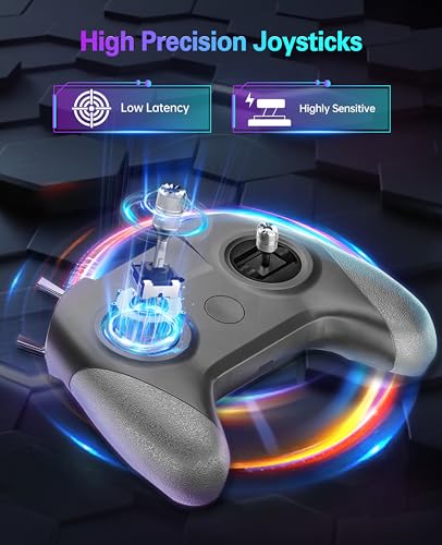 Image of FLYDrone S8 Pro FPV Simulator Controller for Windows PC, USB-C Drone Flight Simulator Joystick, 8-Channel Mode 2 RC Training Remote with Non-Centering Throttle for Liftoff /DRL /Uncrashed, Grey (Grey)