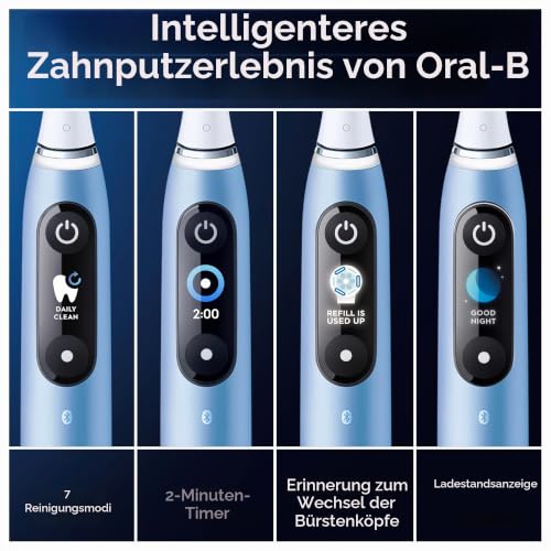 Oral-B iO Series 9 Special Edition, elektrische Zahnbürste, mit Bluetooth, 7 Putzmodi, 1 Reiseetui, 1 Tasche, Aquamarin – Ansicht 5