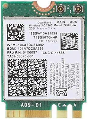 PUSOKEI Intel Dual Band Wireless-Ac 7260 7260Ngw Bluetooth Wireless Network Card For Lenovo Ibm Thinkpad FRU04X6087, Multicolor