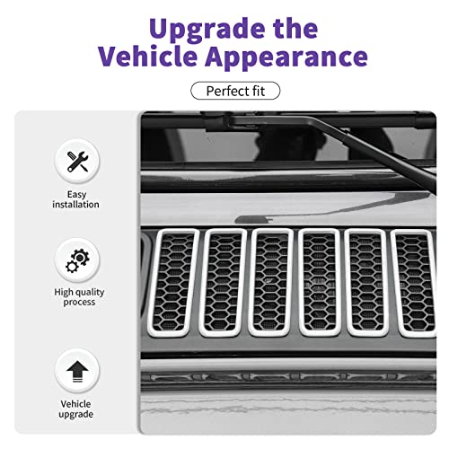 Image of Hood Vent Cover Cowl Panel Vent Cover Trim Fit for 2018-2026 Jeep Wrangler JL JLU & Gladiator JT Exterior Accessories (White)
