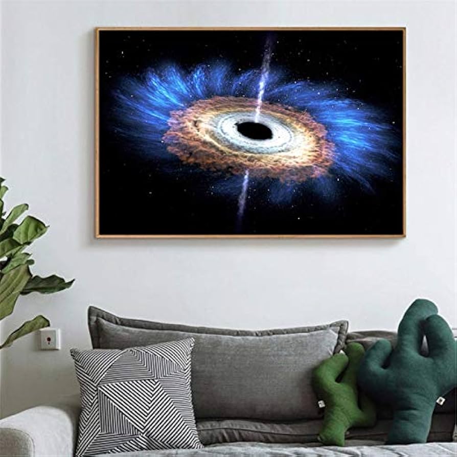Amazon.co.jp: インテリア ブラックホールポスター宇宙キャンバス絵画