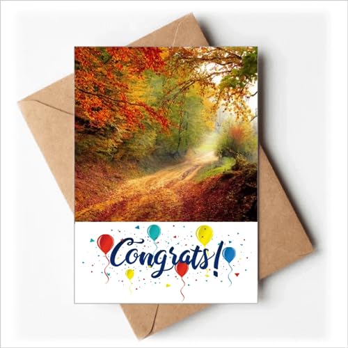 Cartes de mariage vertes motif paysage naturel pour des félicitations champêtres uniques