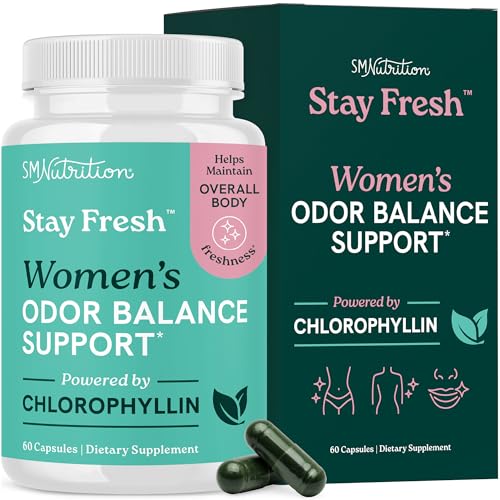Stay Fresh Chlorophyll Capsules for Women | Body Deodorizing Supplement for Freshness & Odor Support | Internal Deodorant Detox & Skin Health Support | Vegan Chlorophyll Pills for Women | 60 Ct