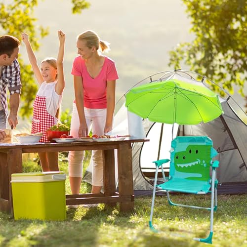 Chaise de plage avec parasol de transport pliable extérieur - 3