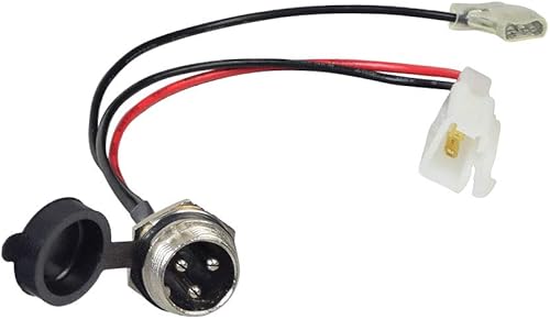 AlveyTech Puerto de cargador de 3 clavijas con 3 cables para E100, E200/E200S, E300S, Ground Force, eSpark, MX350, MX400 y Crazy Cart