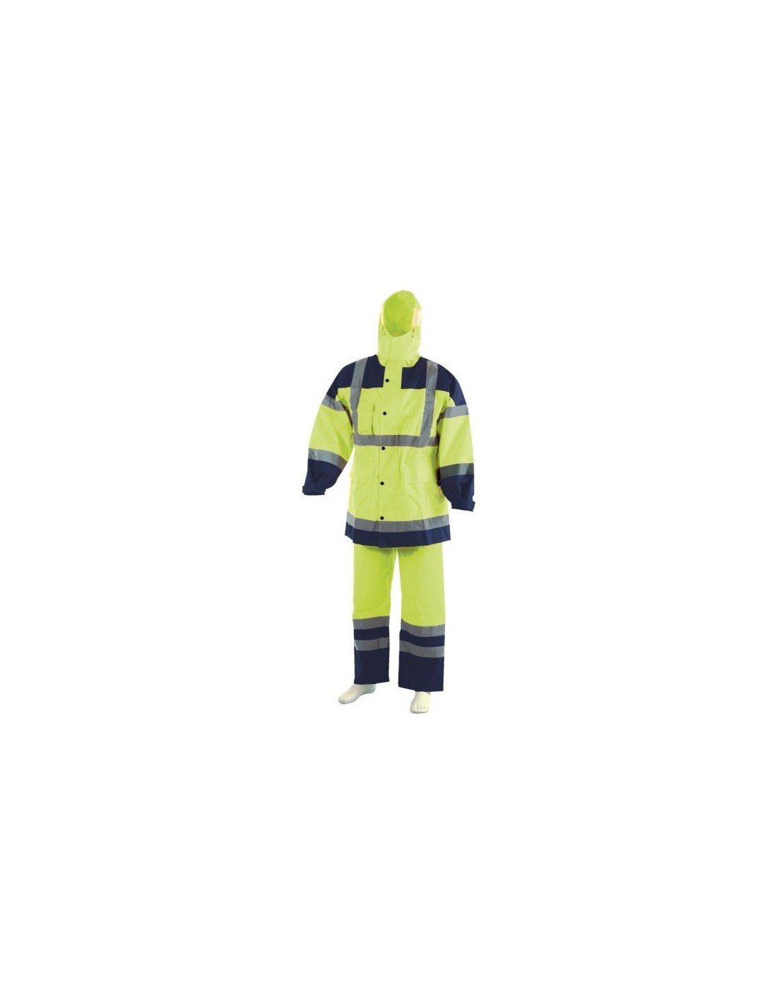 Singer - Ensemble de pluie haute-visibilité VILA/VILO - Couleur : Jaune Fluo - Taille : M