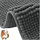 zeostmont Meerschweinchen Unterlage 60×40 cm mit Waschbeutel – Waschbare Käfigeinlage & Saugfähige Käfigmatte für Kaninchen, Kleintier Decke, PIPI Pads Zubehör (Dunkelgrau)