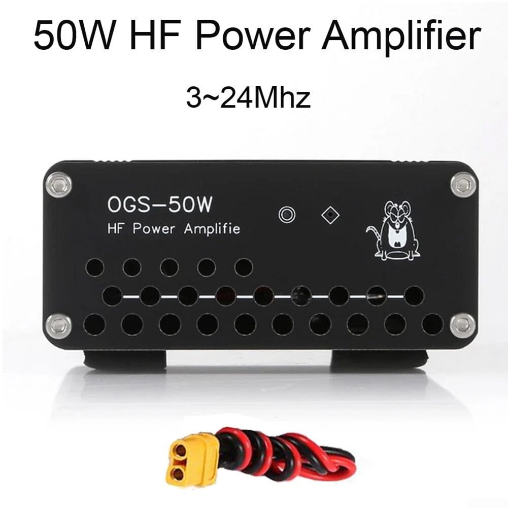 50 Watt Kurzwellen Endstufe mit leisem Lüfter und Auto-Switch Funktion für Amateurfunkgeräte FT-818 705 für xiegu BNC (M/UHF Interface)