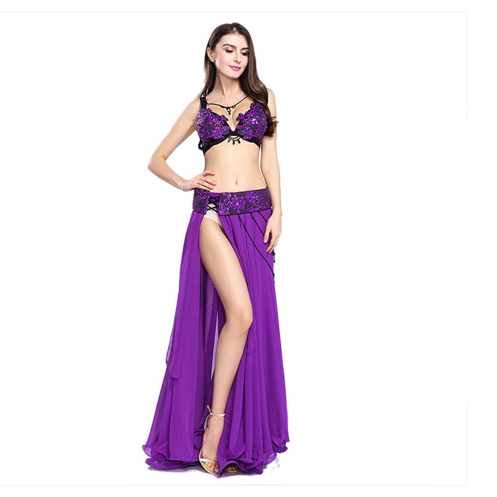 ROYAL SMEELA Belly Dancer Costumes for Women Belly Dance Bra and Belt Chiffon Belly Dance Skirt