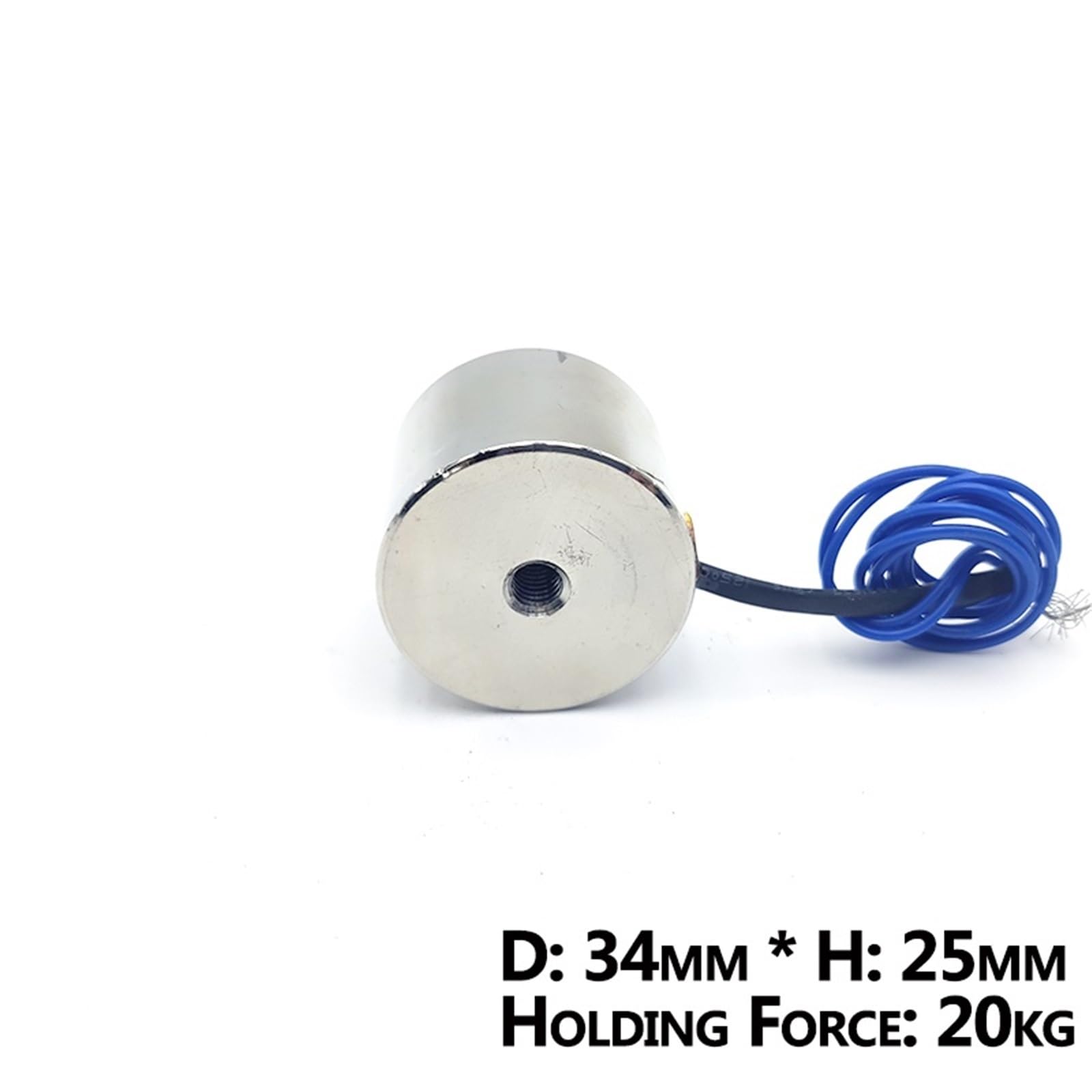 34/25 DC 24V Elettromagnete 34/25 Cilindro Magneti Elettrici 20KG/200N Forte Solenoide Elettromagnetico Ventosa 1 Pz