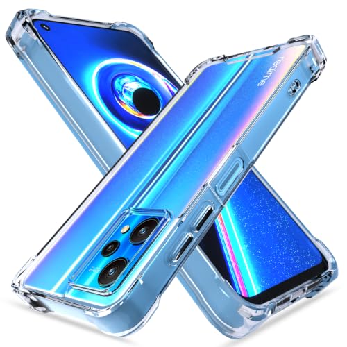 Image of Outlouders Back Cover for Realme 9 Pro 5G Clear Transparent PC + TPU Bumper Case with Raised Edges for Shockproof Protection (Transparent)