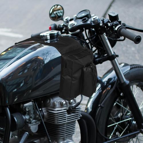 Alforja para moto y ATV de tela Oxford 600D con doble bolsillo y colgante frontal para herramientas, organizador para deportes todoterreno miniatura 4
