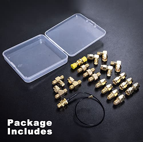 Yotenko Sma Adapter Kit 18Pcs Sma Connectors Kit Sma To Rp Sma Adapter, Sma Male To Female To Rp-Sma Male To Female Adapter,Sma Coupler Straight 90 Degree Rf Coax Adapter 50 Ohm #TOP2