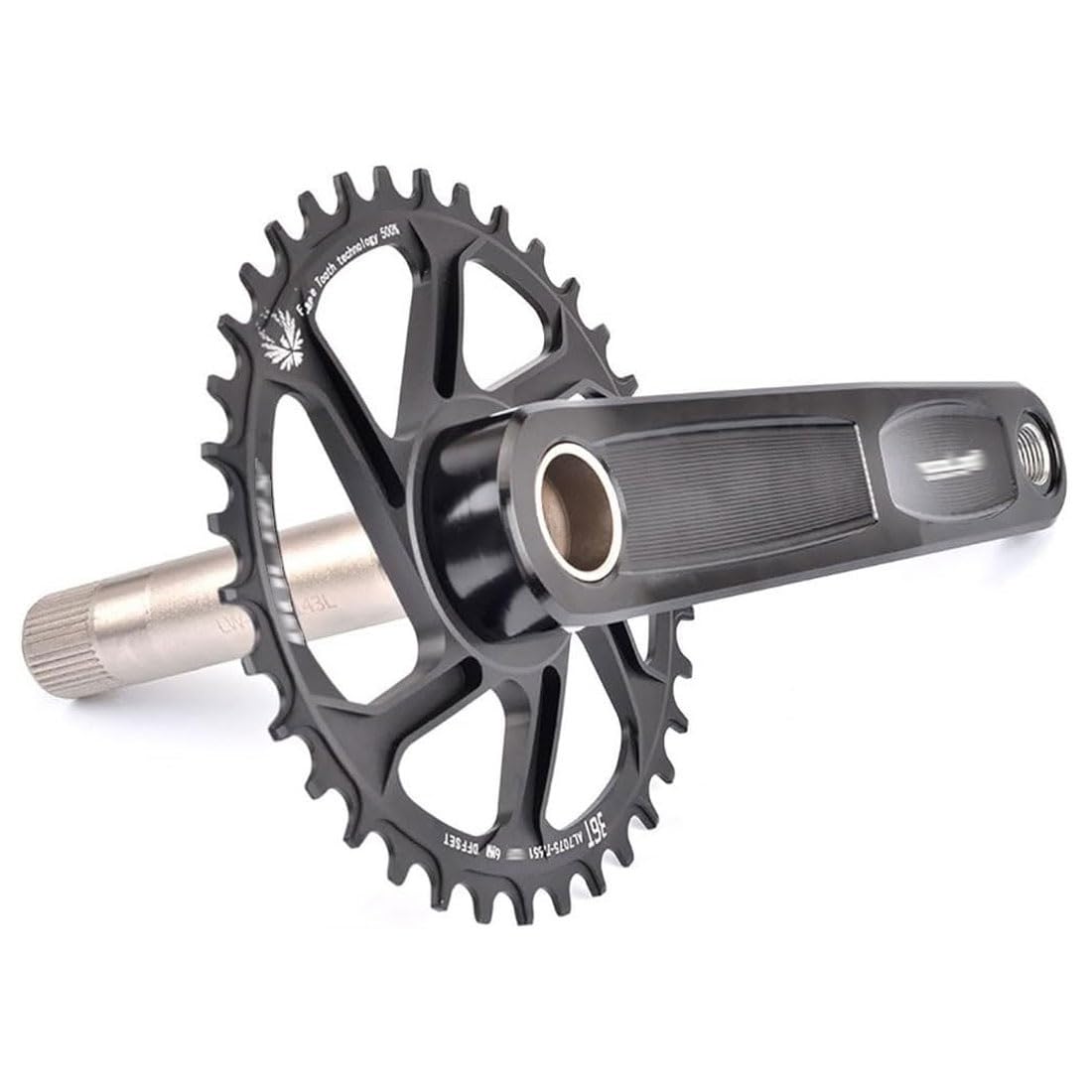 175mm Platos Y Bielas Mountain Bike 30T/32T/34T/36T/38T Plato Aleación De Aluminio Hueco Integrado Juego De Bielas con Eje De Pedalier