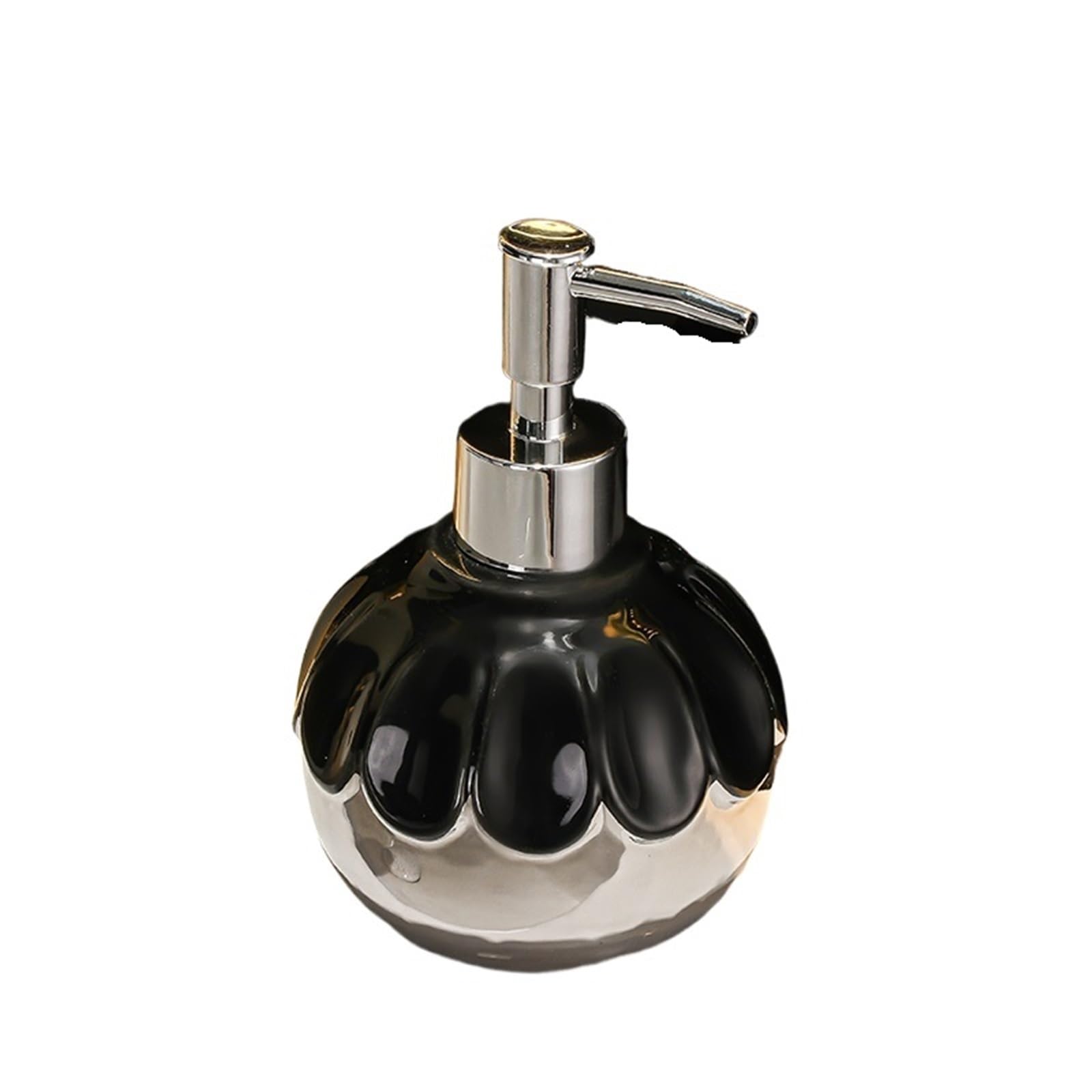 Soap Dispenser 350ML Ceramic Soap Dispenser Hotel Body Wash Shampoo Facial Cleanser Dispensing Press Lotion Bottle(Black)
