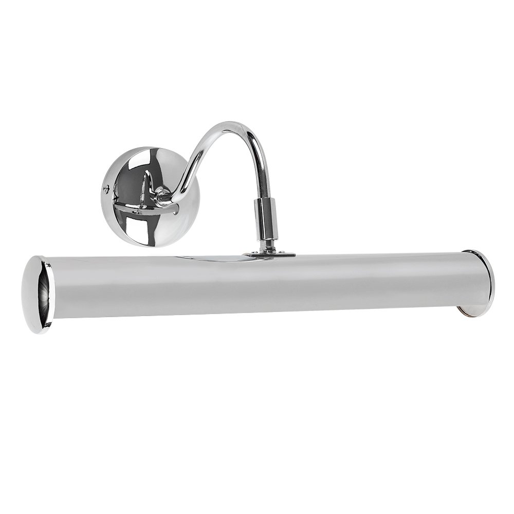 Modern Adjustable Twin Picture Wall Light in A Silver Chrome Finish