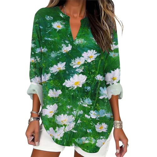 Plus Size Boho Tops for Women 2025 Fall Trendy Long Sleeve Shirts Retro Western Graphic Tees Comfy Work Office Shirts