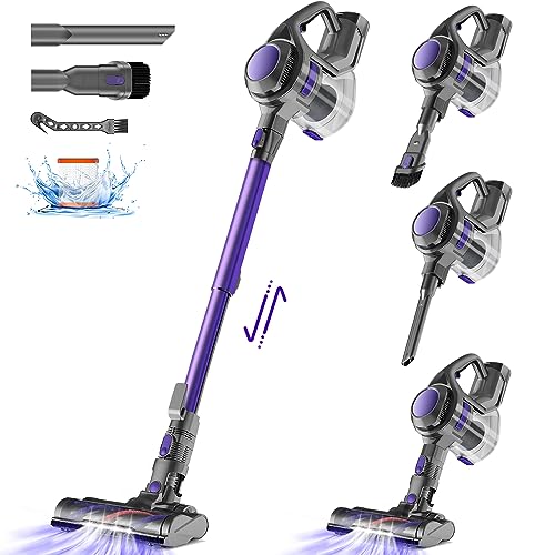 Authmic 40000Pa | 450W Staubsauger Kabellos mit Bürstenloser Motor, HEPAx2...