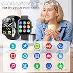 Montre intelligente pour hommes et femmes, Appel Bluetooth, Montre de fitness avec écran tactile HD de 1,91 po et moniteur de fréquence cardiaque/sommeil/SpO2, 100+ modes sportifs, Montre de sport étanche IP68 pour Android iOS, Podomètre smartwatch