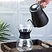 WEHOLY Caffettiera Moka Caffettiera in Acciaio Inossidabile 850ml con termometro a Collo di Cigno Bollitore antigoccia Teflon Caraffa per Schiuma di Latte, No