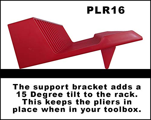 Plyworx Plr16 Pliersrack Red, For Standard & Smaller Size Pliers. Mounts On A Pegboard, Fits In Your Toolbox Drawer Or On Top Of Your Workbench. Special Tilt Feature. #TOP3