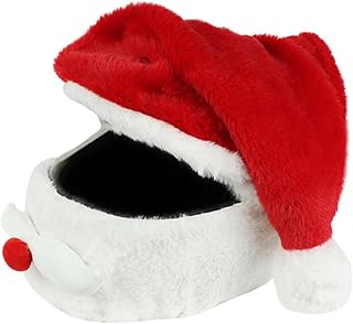 Wakauto Cobrir 2 Peças Chapéu De Capacete De Natal Protetor De Capacete De Inverno Proteção De Noel Chapéu De Noel Capas De Capacete Engraçadas Capas De Capacete De Chapéu De
