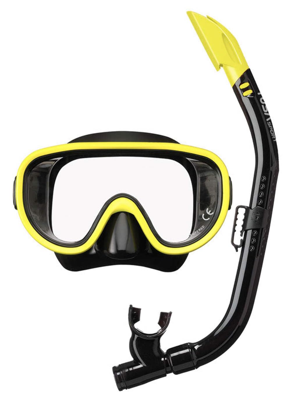 TUSA SPORT UC0110 Mask and Snorkel Set Adult - Black/Yellow