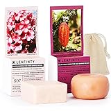 Leafinty Solid Shampoo Bar & Conditioner Bar Set for Dry, Coarse & Damaged Hair - Sulfate Free, Natu