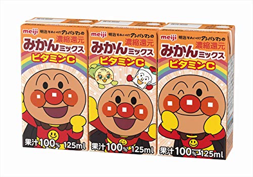 明治それいけ! アンパンマンのみかんミックス ビタミンC 125ml [紙パック 飲料 常温保存] ×36本