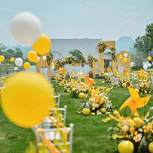 Image of 200pcs Yellow Balloons 5 Inch, Small Mini Latex Balloons for Party Birthday Baby Shower Anniversary Festival Arch Garland Decoration