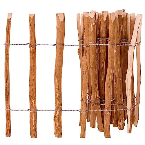 vidaXL Staketenzaun Haselnussholz 60x500cm Haselnusszaun Rollenzaun Lattenzaun