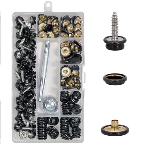 EZYoutdoor 150 Pcs Canvas Snap Kit – Marine-Grade Snaps