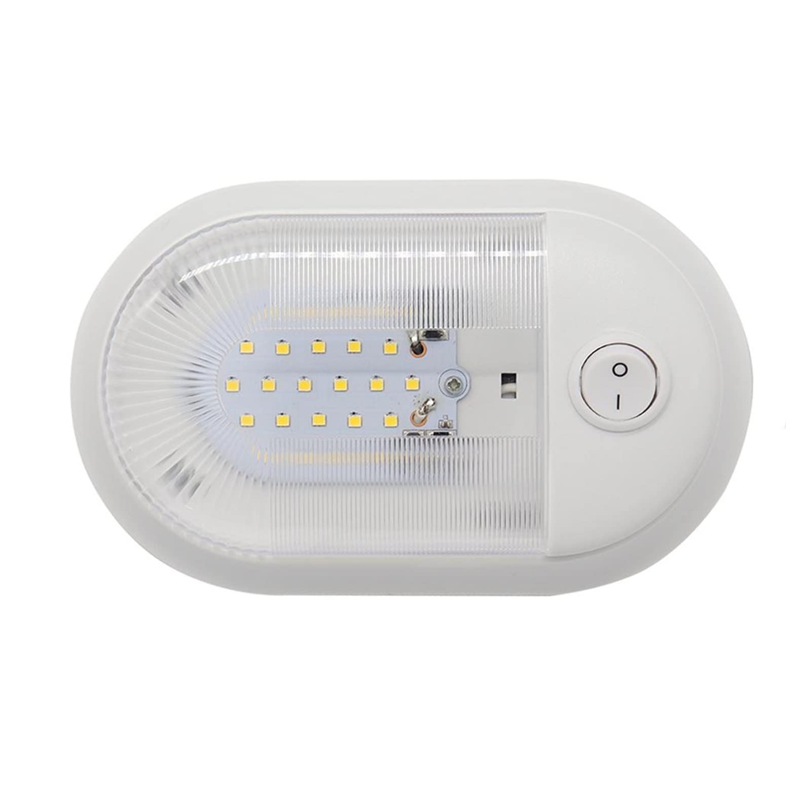 12V 24/48 LED Dome Light Ceiling Lamp with Switch Caravan Accessories for RV Marine Boat Yacht Camping Car Motorhome Trailer(24LED)