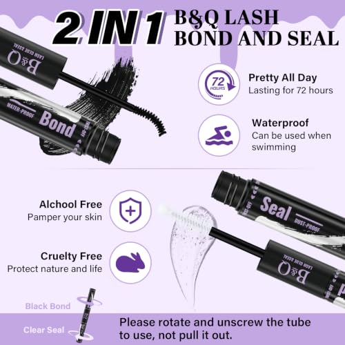 B&Q Bond & Seal Wimpernkleber 10ml, 2-in-1 Lash Extension Glue – Ansicht 2