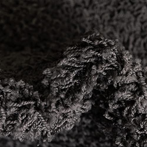 Unique Loom Solid Shag Collection Area Rug (10' X 13' Rectangle, Graphite Gray) #TOP6