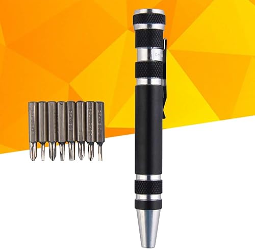 Miniatura 8 de DOITOOL Juego de destornilladores de pluma de precisión 8 en 1 herramienta multifunción antideslizante aleación de aluminio grabada para reparación