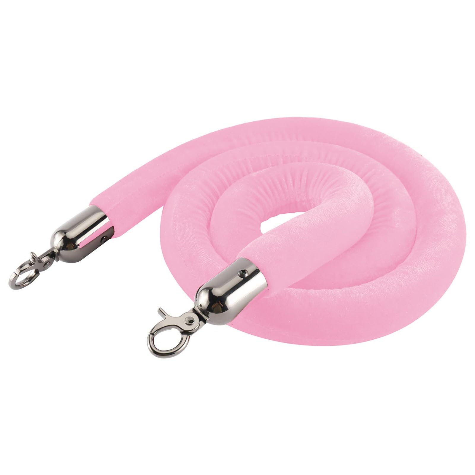 AUNANGLJSCS Rope barriers, Rope Divider,Barrier Ropes with Stainless Steel Hooks, New Queue Crowd Control Stanchion, for Hotel Celebration Restaurants(Pink,Length 2.2M/7.2Ft/86.6In)