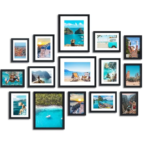Fixwal 15-Pack Black MDF Frame Set