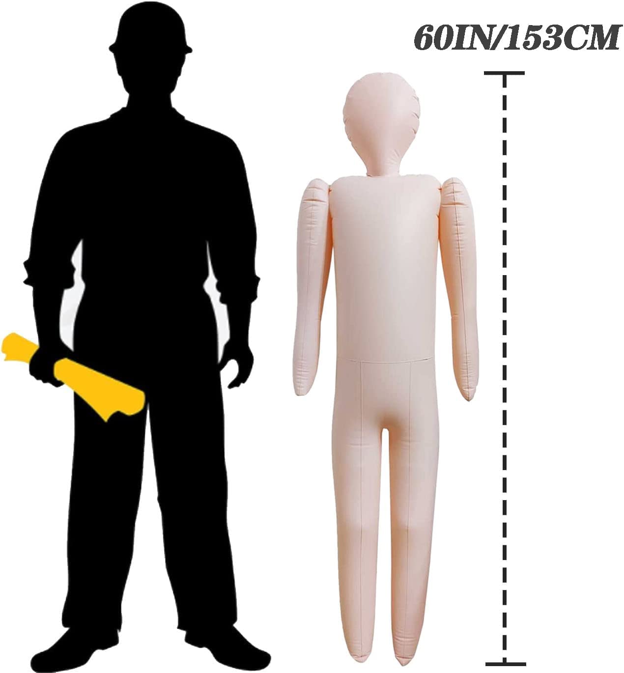 Life-Size Halloween Stuffed Dummy Prop – 5.25 FT Posable Mannequin For Haunted House & Cosplay