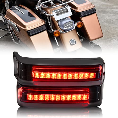 VEISUTOR LED Saddlebag Tail Light for Road Glide 97-13, Side Luggage Run Brake Turn Signal Lamp LED Tail Light for Harley Touring Road King Street Electra Glide Ultra Classic Limited CVO 1997-2013