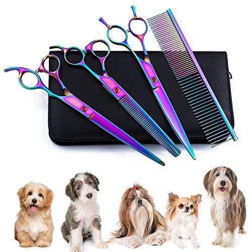 Reviews de Tijeras estetica - los más vendidos. 46 Sendowtek Tijeras para Mascotas, 6 Kit de Tijeras para Mascotas Profesionales de Acero Inoxidable para Gatos y Perros, Kit de Peluquería Canina para Perros o Gatos, Apto para Todo...