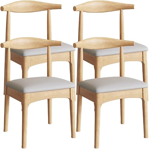 Miniatura 61 de YVYKFZD Solid Wood Dining Chairs Set, Armless Kitchen Chairs, Upholstered Dining Room Chair with Curved Back, Leisure Comfy Side Chair, for Living