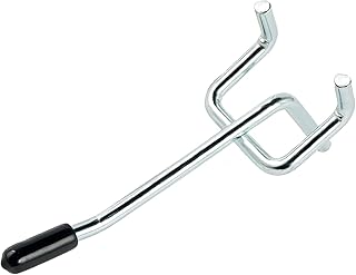 Rawall 2 Inch 50-Pack,Sturdy and Durable L Shape Galvanized Metal suitbale for 1/4 and 1/8 Pegboard Hooks with Rubber Tipped,Pegboard Hooks for Garage,Office,Kitchen,Store(Silver)